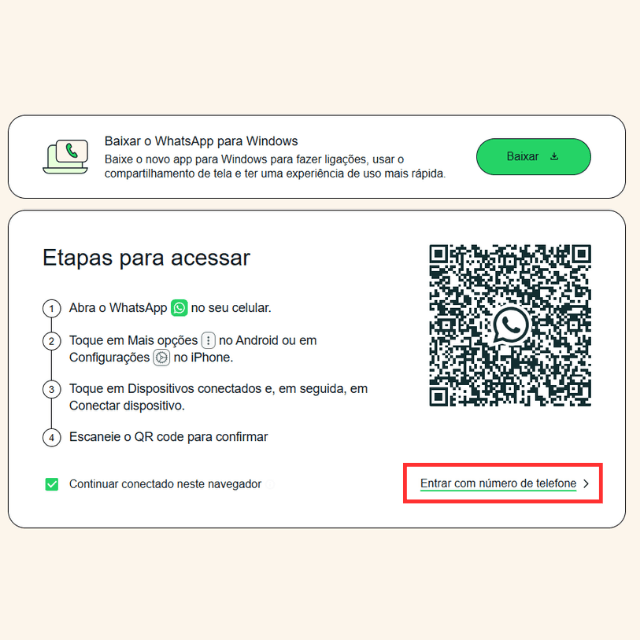 Passo 1: Acesse o site oficial do WhatsApp Web