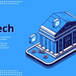 Landing page of financial technologies, fintech